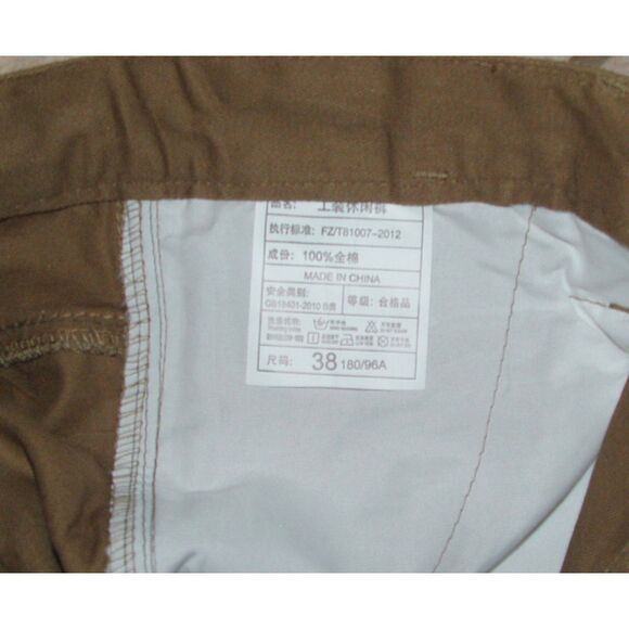 NEW NWOT Mens Sz 38 Casual Wear Dark Olive Green Cotton Cargo Bermuda Shorts - Picture 5 of 5